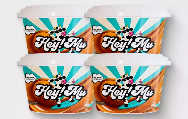 4 potes de doce de leite Hey!Mu